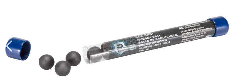 T4E .50 Caliber Rubber Ball Ammo 10 Count, Black