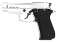 Retay 84FS Chrome full‑metal 9mm P.A.K blank‑firing pistol with 15+1 capacity