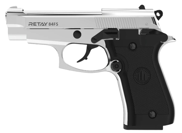 Retay 84FS Nickel Front-Firing Blank Pistol