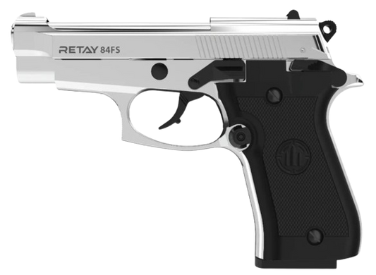Retay 84FS Nickel Front-Firing Blank Pistol