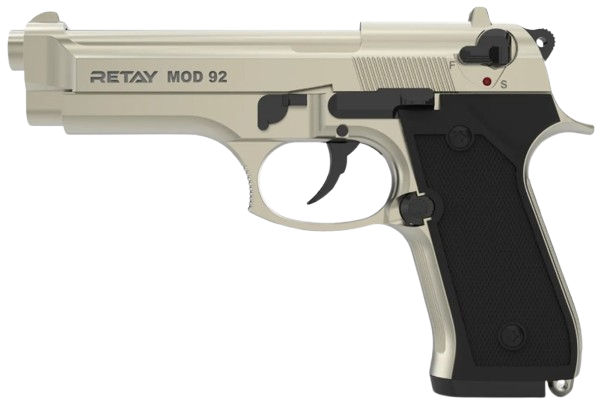 Retay Mod 92 full‑metal 9mm P.A.K blank‑firing pistol modeled after Beretta 92