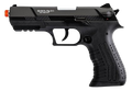 Black handgun with visible branding on a white background