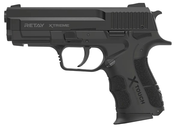 Retay Xtreme Black 9mm P.A.K blank‑firing pistol with realistic recoil