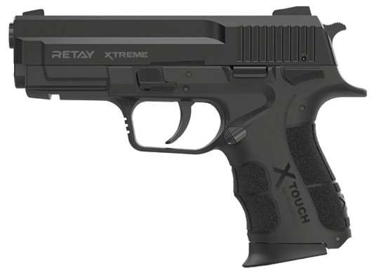 Retay Xtreme Black 9mm P.A.K blank‑firing pistol with realistic recoil
