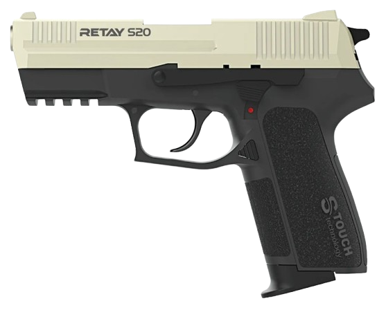 Retay S20 compact 9mm P.A.K blank‑firing pistol with realistic full‑metal design