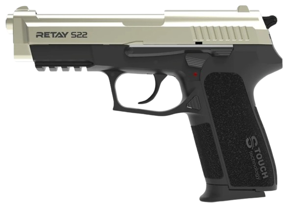 Retay S22 Satin front‑firing 9mm PAK blank pistol