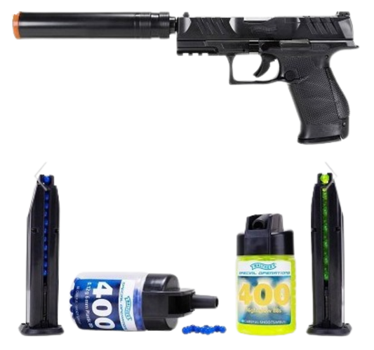 “Walther PDP Compact spring‑powered airsoft pistol kit – realistic training replica.”