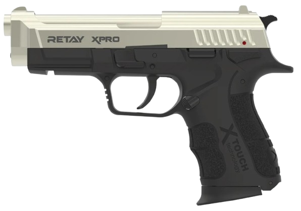 Retay XPRO Satin Combo 9mm P.A.K front‑firing blank gun with 14+1 capacity