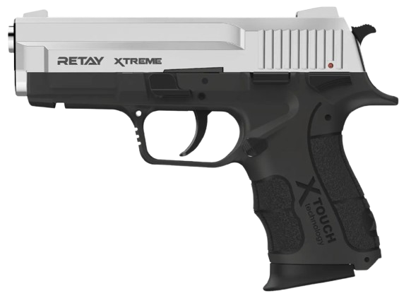 Retay Xtreme Nickel 9mm P.A.K blank‑firing pistol with realistic recoil