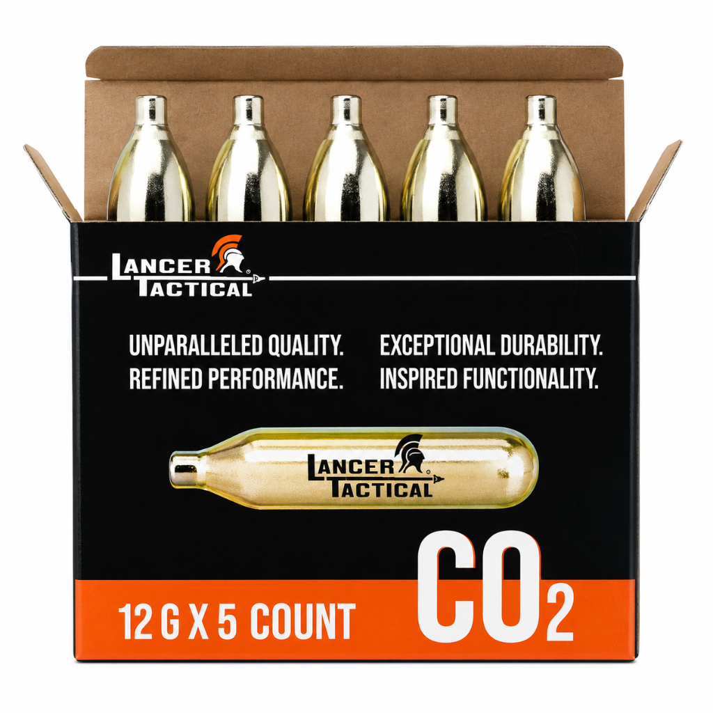High Pressure 12 Gram CO2 Cartridges for Airsoft / Airguns - Pack of 5