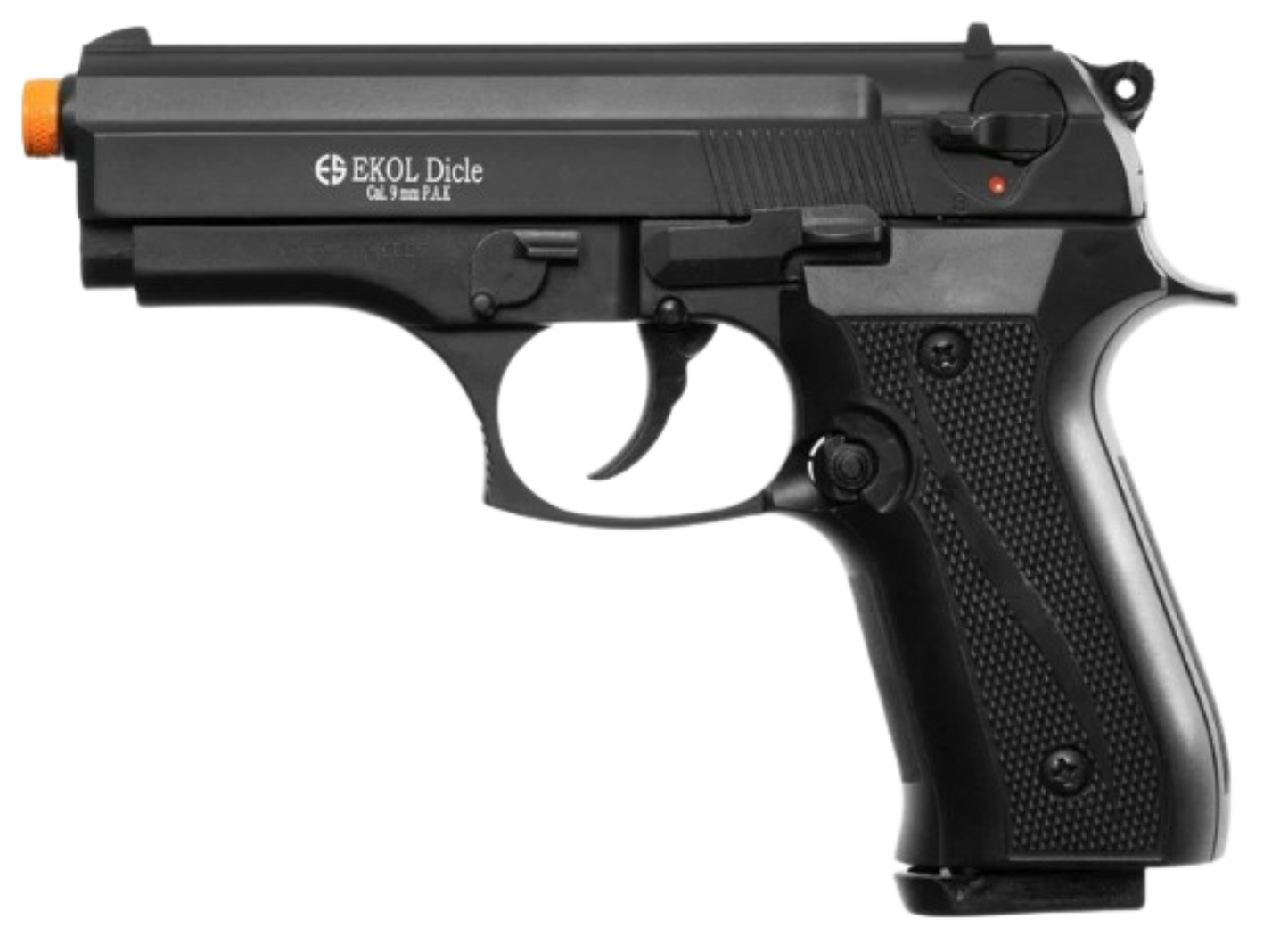 Dicle 8000 Front Firing Blank Gun Black Finish