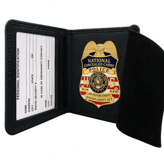 Conceal Carry Badge - HR 218 Badge and leather case