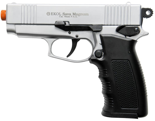Sava Magnum Front Firing Blank Gun Nickle Finish