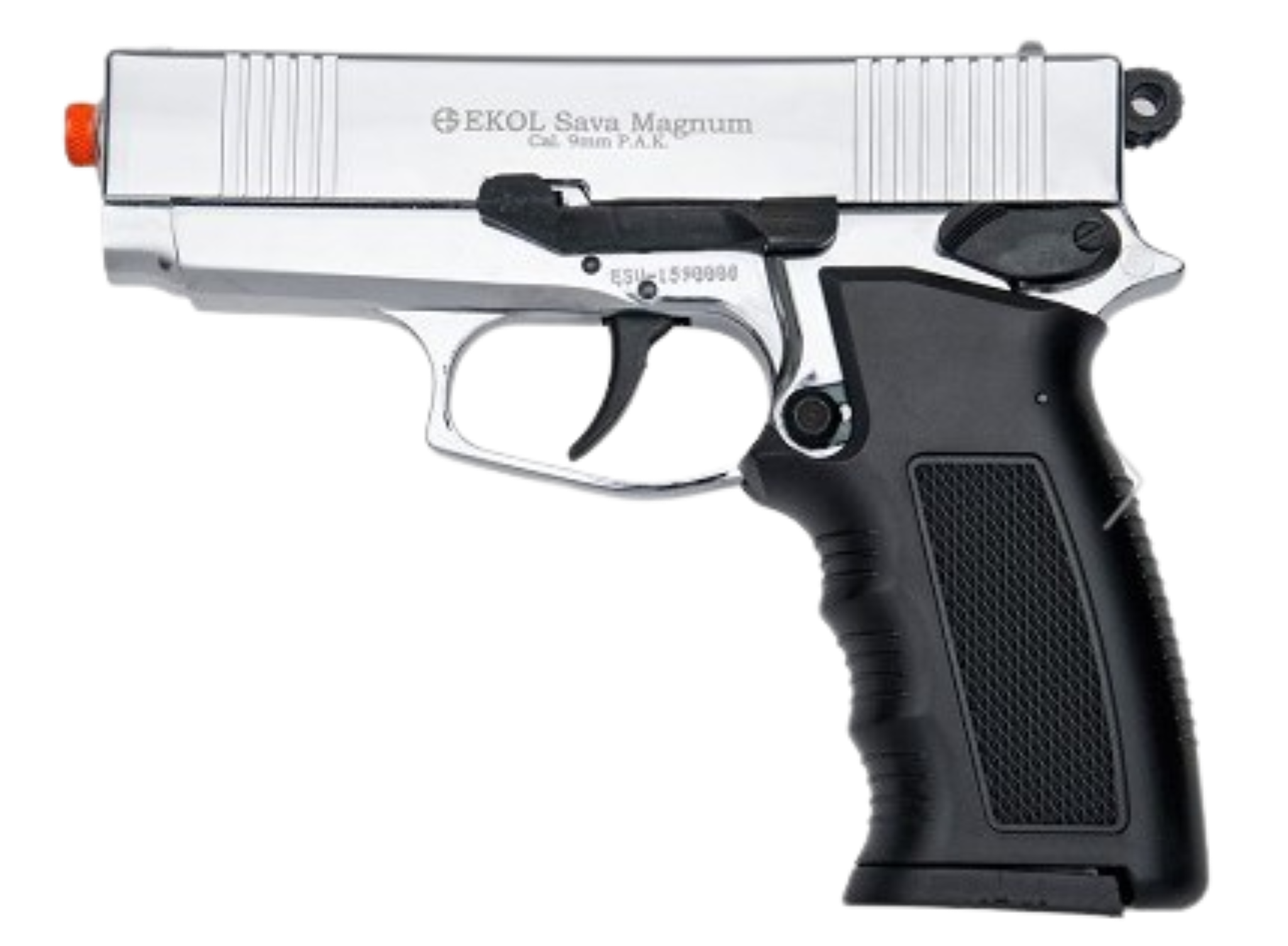 Sava Magnum Blank Gun – Satin Finish 9mm PAK Front Firing
