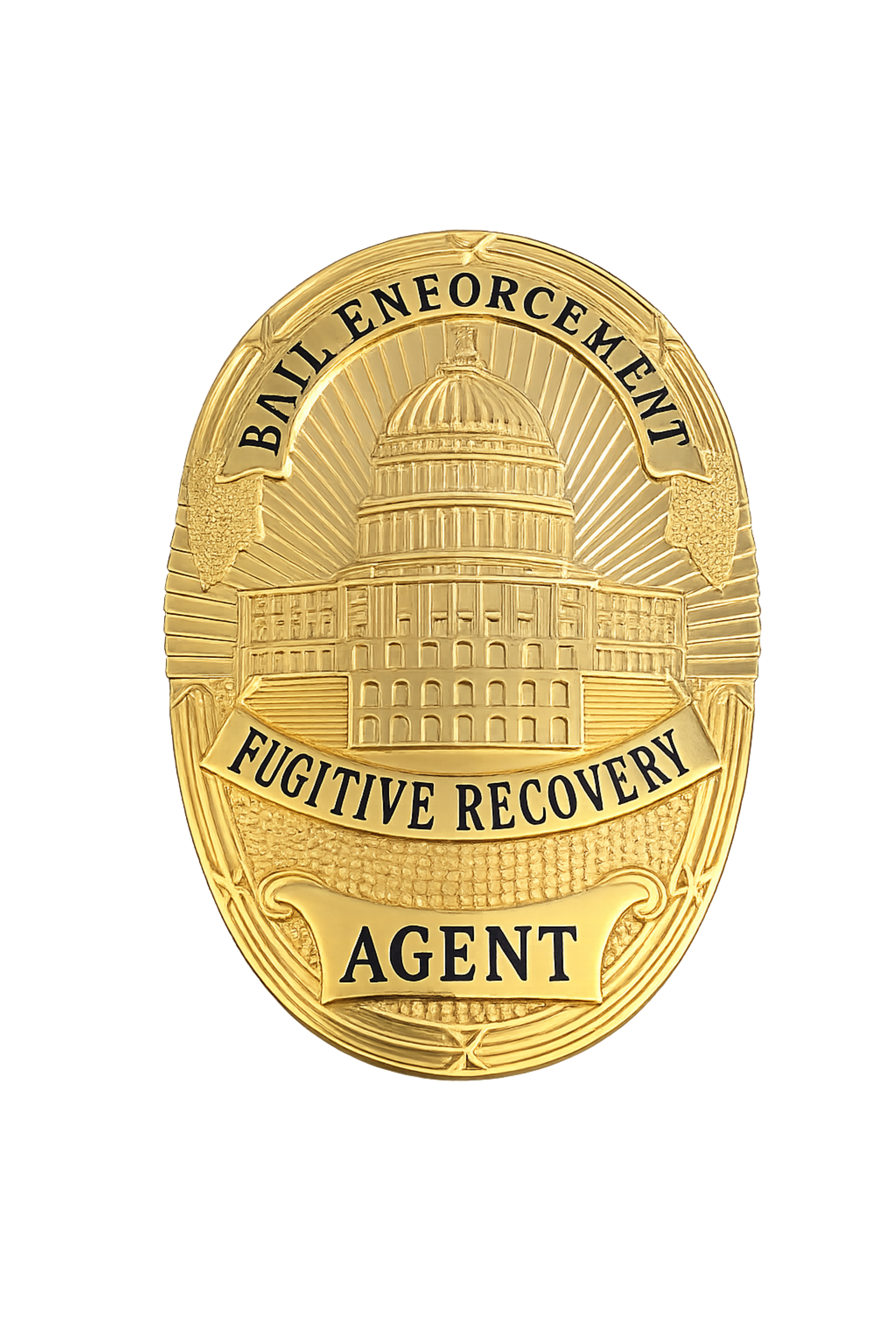 Bail Enforcement Fugitive Recovery Agent Badge Gold